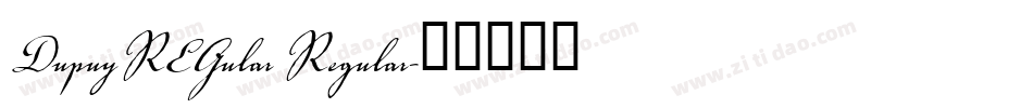 DupuyREGular Regular字体转换
